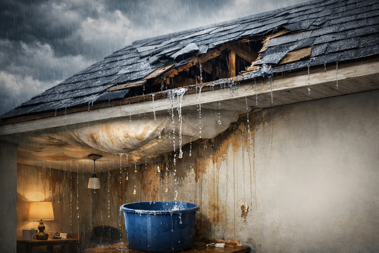 Roof Leaks After a Storm: How Water Damage Spreads Fast Inside Homes